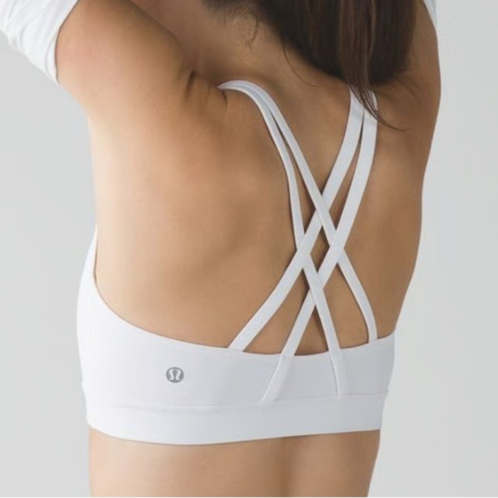 Lululemon Enrrgy Bra Crossback Sports Br~Size:10~ in white